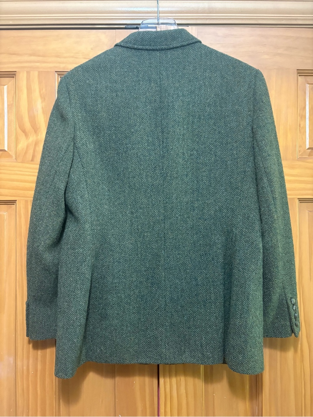 Lauren Ralph Lauren Olive Green Equestrian Herringbone Wool Blazer Size 14 EUC - Picture 4 of 16
